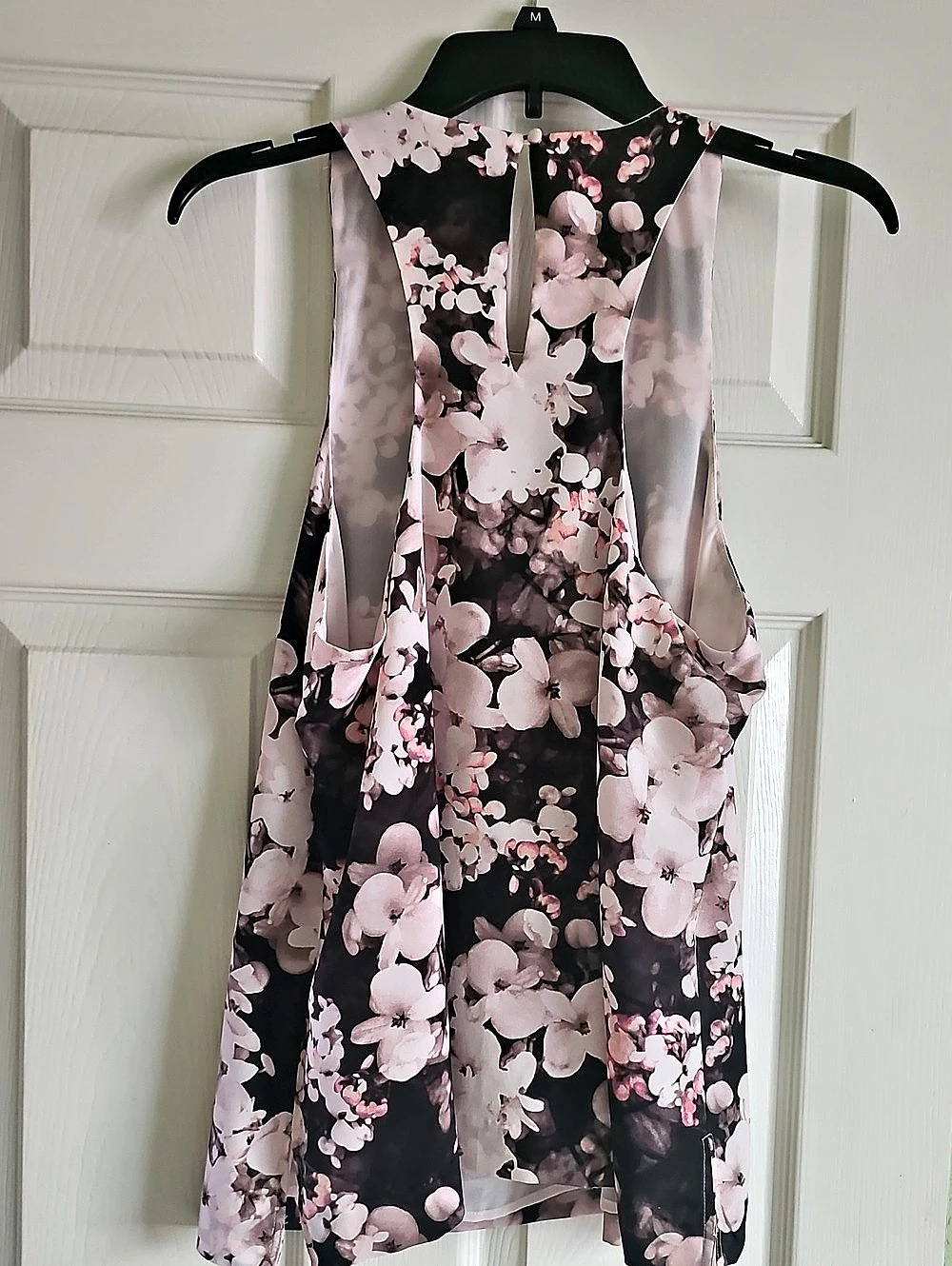 Banana Republic Floral Mini Dress in Black & Pink Size Medium - Picture 2 of 3